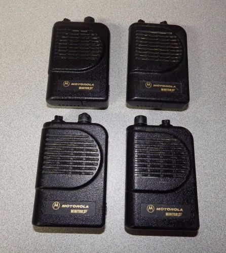 Motorola Minitor III Lot of 4 - Working VHF Pagers with Broken Knobs