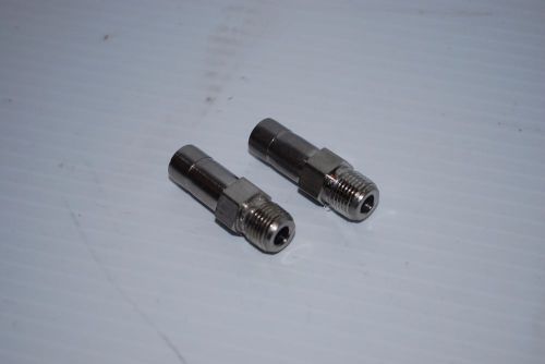 Lot of 2: swagelok tube fitting ss-6-ta-1-2 adapter 3/8&#034; tube od x 1/8&#034; mnpt for sale