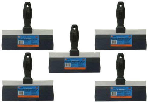 Lot of 5 new 10&#034; sheetrock drywall blue steel taping knife 10in for sale