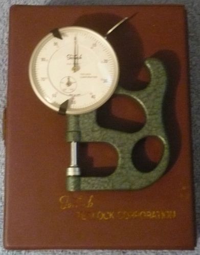 TECLOCK 0.5 - 0.001&#034; DIAL THICKNESS GUAGE W CASE MADE IN JAPAN BARELY USED! LOOK