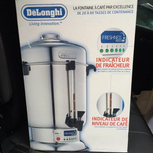 DeLonghi Ultimate Coffee Urn 20- 60 Cup Capacity Stainless Steel Maker DCU72