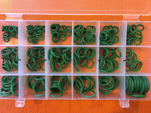 AIR CONDITIONING O RING ASSORTMENT 18 SIZES HNBR / HSN 270 ORINGS GREEN