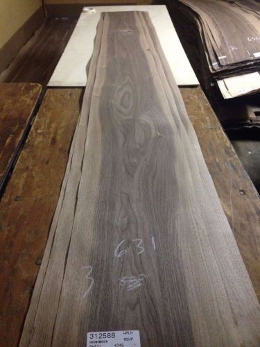 Wood Walnut Veneer  15 X114   total  3  pcs RAW VENEER N631..rustic nutts