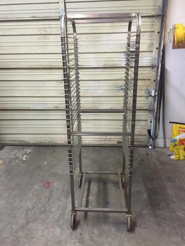 1 Full Size Rolling Rack 18x26 Stainless Steel Bakery Rack 27 Pan Capacity