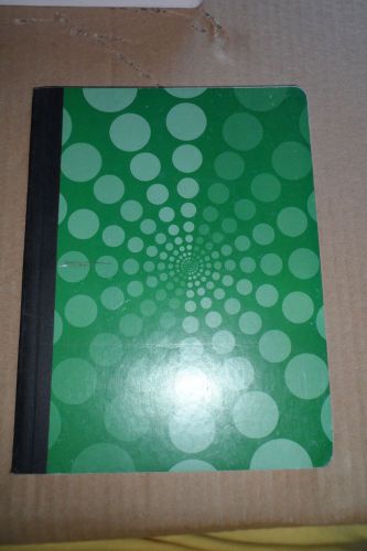 Mead Composition Book  100 sheets, wide ruled Green  Circles