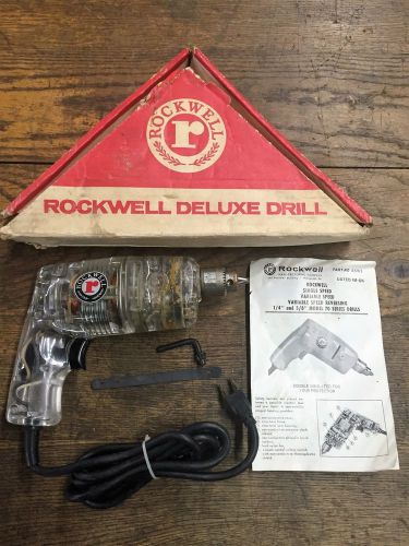 VINTAGE ROCKWELL ELECTRIC  DRILL DEALER DISPLAY?  SEE THROUGH CASE NEVER USED