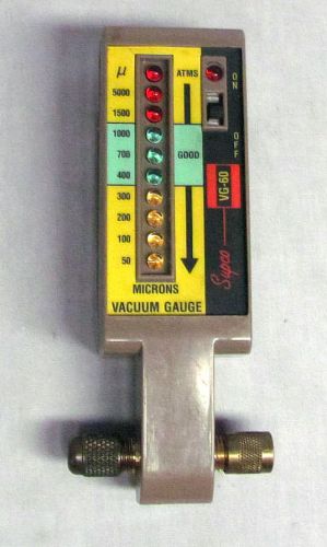 Supco VG60 Portable Hand Held Vacuum Gauge w/Case &amp; Instructions