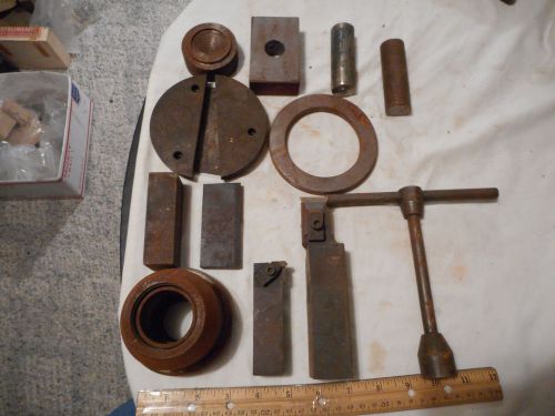 Machinist tooling - lathe cutters round stock - wrench 12 total