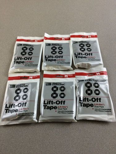 SMITH CORONA LIFT-OFF TAPE (LIFT RITE H59048 ) Double PACKS- Original Lot of 6