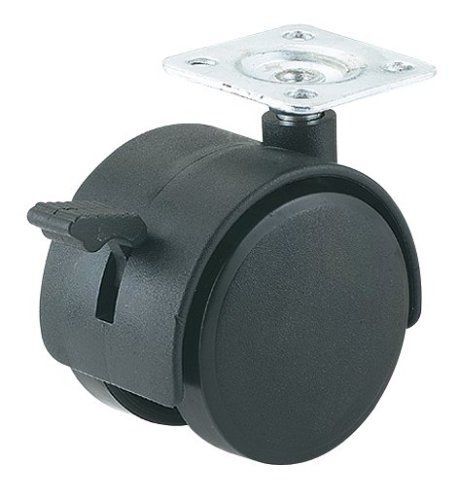 Steelex d2634 2-inch black nylon furniture swivel plate caster with brake, for sale