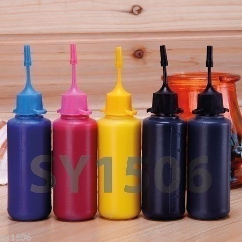 5x 50ML Bottle Premium Pigment Ink PROFILED for HP 970 971 Refillable Cartridges