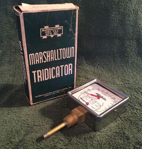 Vintage Hatco Marshalltown Boiler Tridicator Indicator Gauge. Degrees Pounds