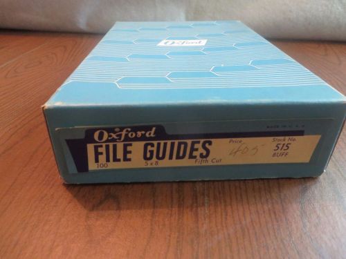 Vintage Oxford File Guides 5 X 8 Partial box, about 60