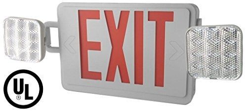 Sunco Lighting UL Listed- Single/Double Face LED Combo Emergency EXIT Sign with
