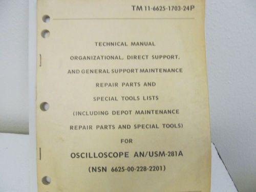 Military AN/USM-281A Oscilloscope Technical Manual (12/76)