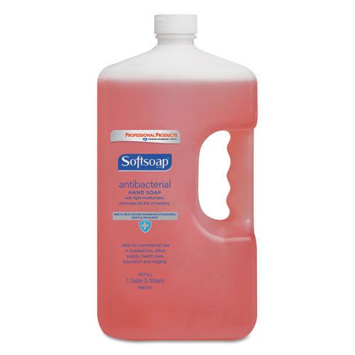 Softsoap Antibacterial Hand Soap, Crisp Clean, Pink, 1gal Bottle, 4/Carton