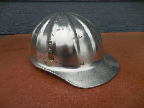Vtg aluminum fibre metal hard hat helmet us government superlite construction for sale