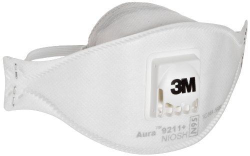 3m aura particulate respirator 9211+/37193(aad) n95, stapled flat fold new for sale