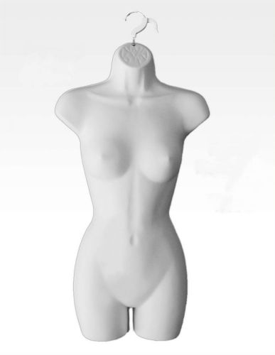 mannequinWhite Female MANNEQUIN Torso Display Dress Form Hollow Back with Hook