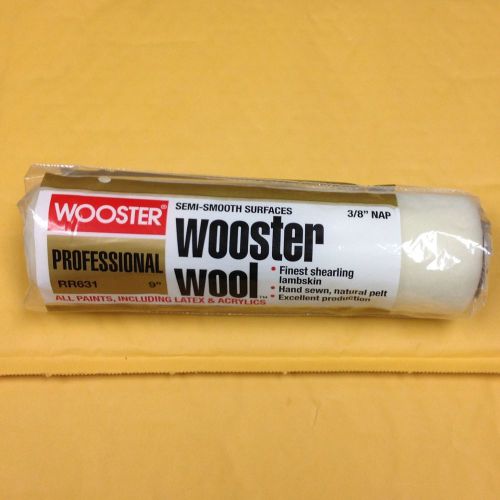 Wooster RR631 9&#034; x 3/8&#034;nap  Wooster Wool Semi-Smooth Surfaces