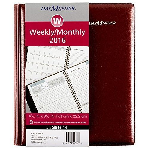 DayMinder Executive Weekly and Monthly Planner 2016, 6.88 x 8.75 Inches Page