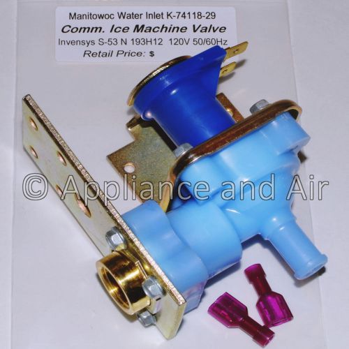K-74118-29 invensys s-53 n 193h12 ice maker water inlet valve 120v ships today for sale