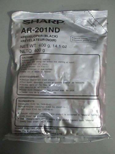 GENUINE SHARP AR-201ND BLACK DEVELOPER 400G~SINGLE BAG