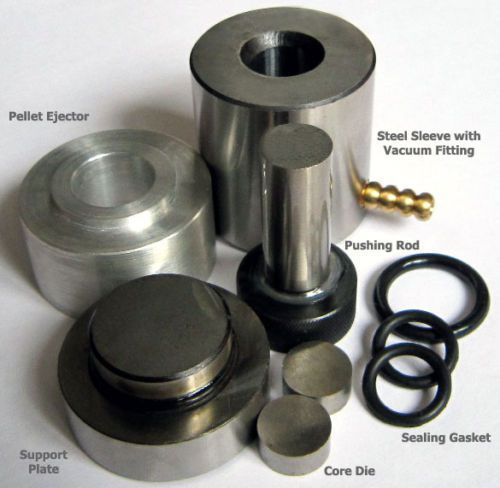 13mm id vacuum pellet press steel dry pressing die mold for sale