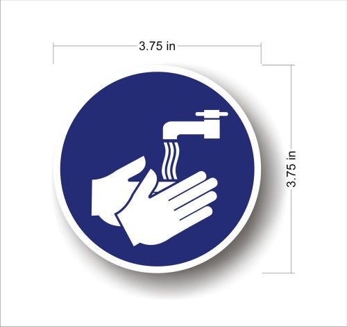 Industrial Safety Decal Sticker WASH HANDS hand washing reminder label