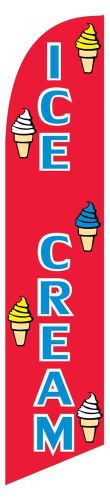 Ice cream swooper sign flag 15ft full sleeve banner made usa for sale