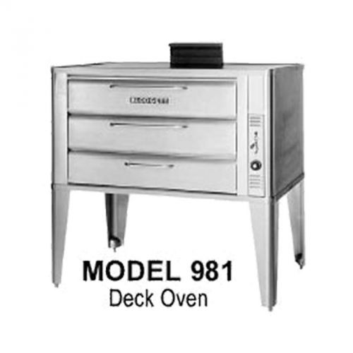 Blodgett 981 base gas double deck 42&#034;w x 32&#034;d pizza oven for sale