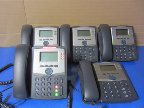 LOT of 5 Cisco SPA303 3-Line IP VoIP Office Telephone Phones.