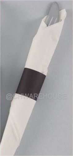 Black mh paper napkin bands (500) self adhesive 4-1/4&#034; x 1-1/2&#034; ships free for sale