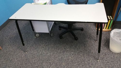 Gray 2-Student Desk with Seating Designations