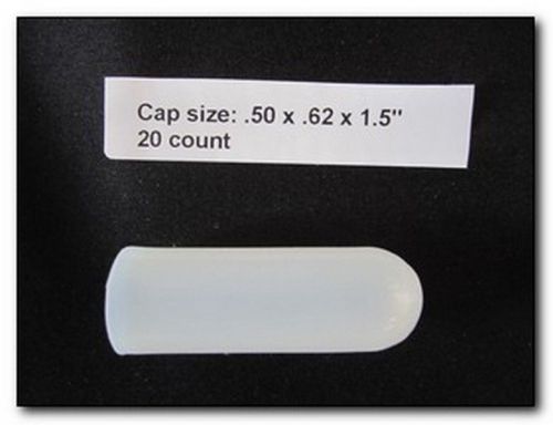 Powder Coating Coat Paint - High Temp Silicone Caps - .50 x .62 x 1.5&#034; (20)
