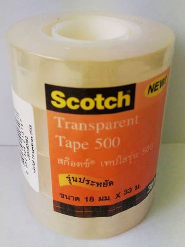 Scotch 3m 4 roll tape 500 transparent18 mm x 33 m [3/4”x36.09 yd] free shipping for sale