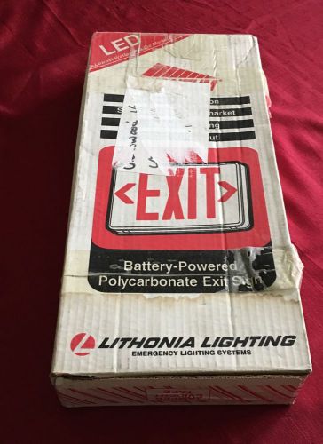 Lithonia Lighting Exit White Polycarbonate Emergency LED Single Stencil Face