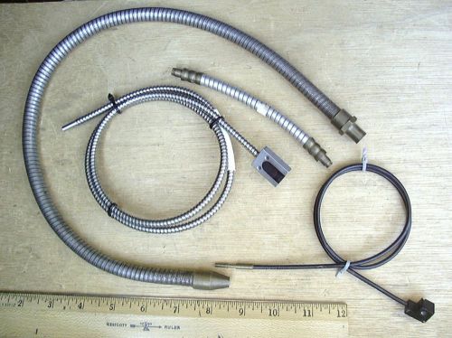 Lot of 4 Fiber Optic Cables Steel Sheathed, experiments kit