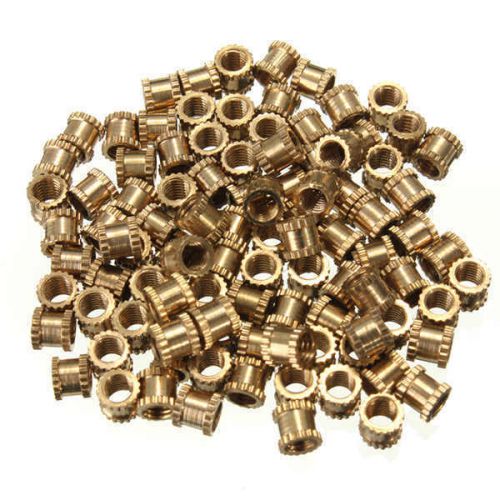 New 100pcs m3*4mm h62 brass knurl nuts diy accessories for sale