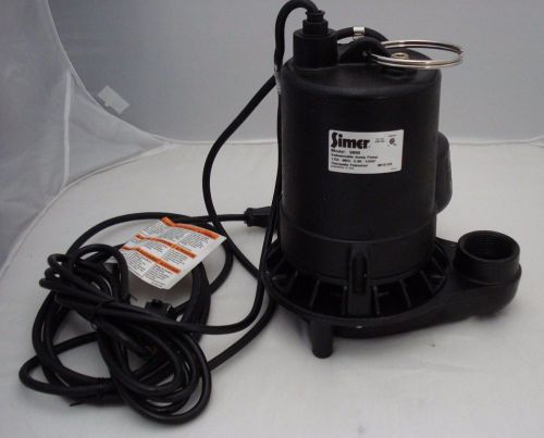 Simer 1/2hp Cast Iron Sump Pump 4800 GPH 80 GPM Float Switch PSC Motor 5950 NIB