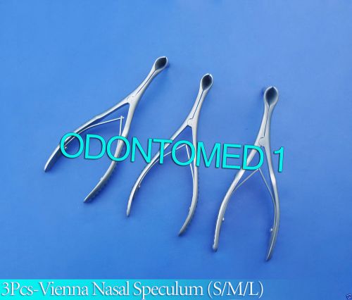 Lot of 3Pcs-Vienna Nasal Speculum 5 3/4&#034; (S/M/L) Surgical, Instruments Set