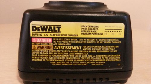 DeWalt One Hour Charger Model DW9107 7.2V-14.4V 120VAC 2/2.8 Amps  - Used