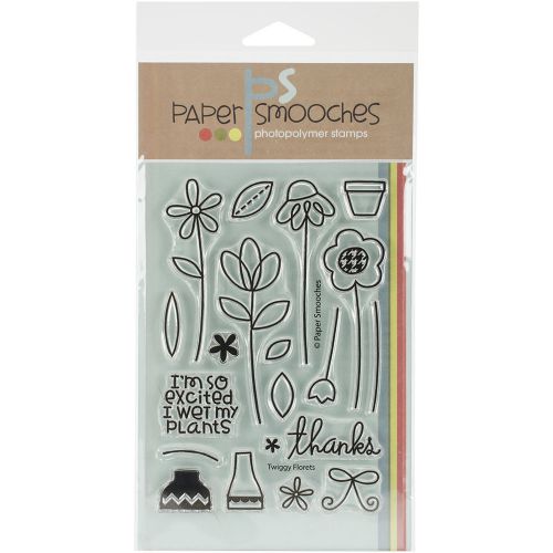 &#034;Paper Smooches Clear Stamps 4&#034;&#034;X6&#034;&#034; -Twiggy Florets&#034;