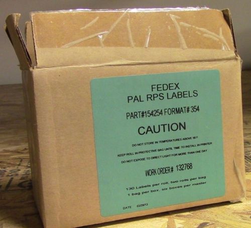 FedEx PAL RPS Labels Part# 156295 Format# f43, 925 Labels, Two Rolls
