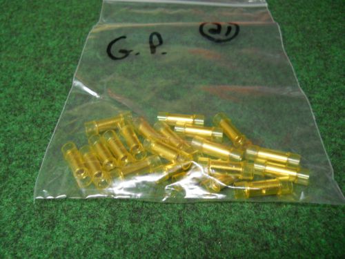 Butt Splice Terminals Gold Plated Yellow 12-10 AWG Connectors lot of 14
