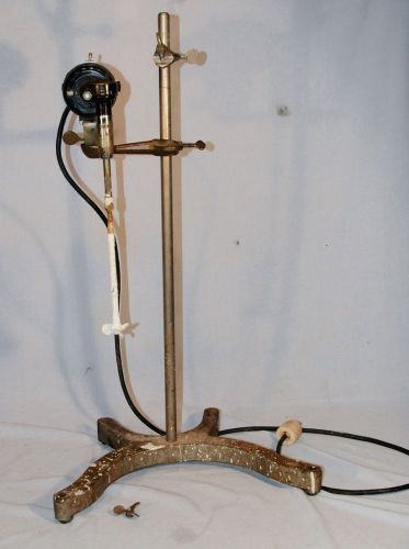 Vintage LIGHTNIN Model V12 Clamp-On Mixer w/ Stand &amp; 2 Blades for Paint/Liquid
