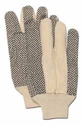 Boss Plastic Dot Work Gloves Large 4011 Cotton Blend
