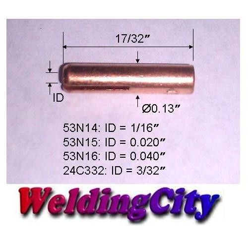 5 Collets 24C332 (3/32&#034;) for TIG Welding Torch 24/24W (U.S. Seller)