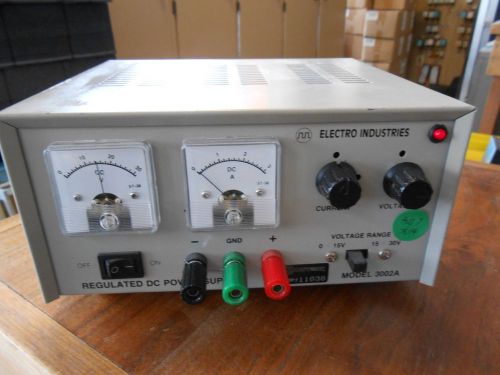 ELECTRO INDUSTRIES 3002A REGULATED DC POWER SUPPLY