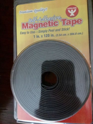 Hygloss Self-Adhesive Magnetic Tape, 1&#034; x 120&#034;
